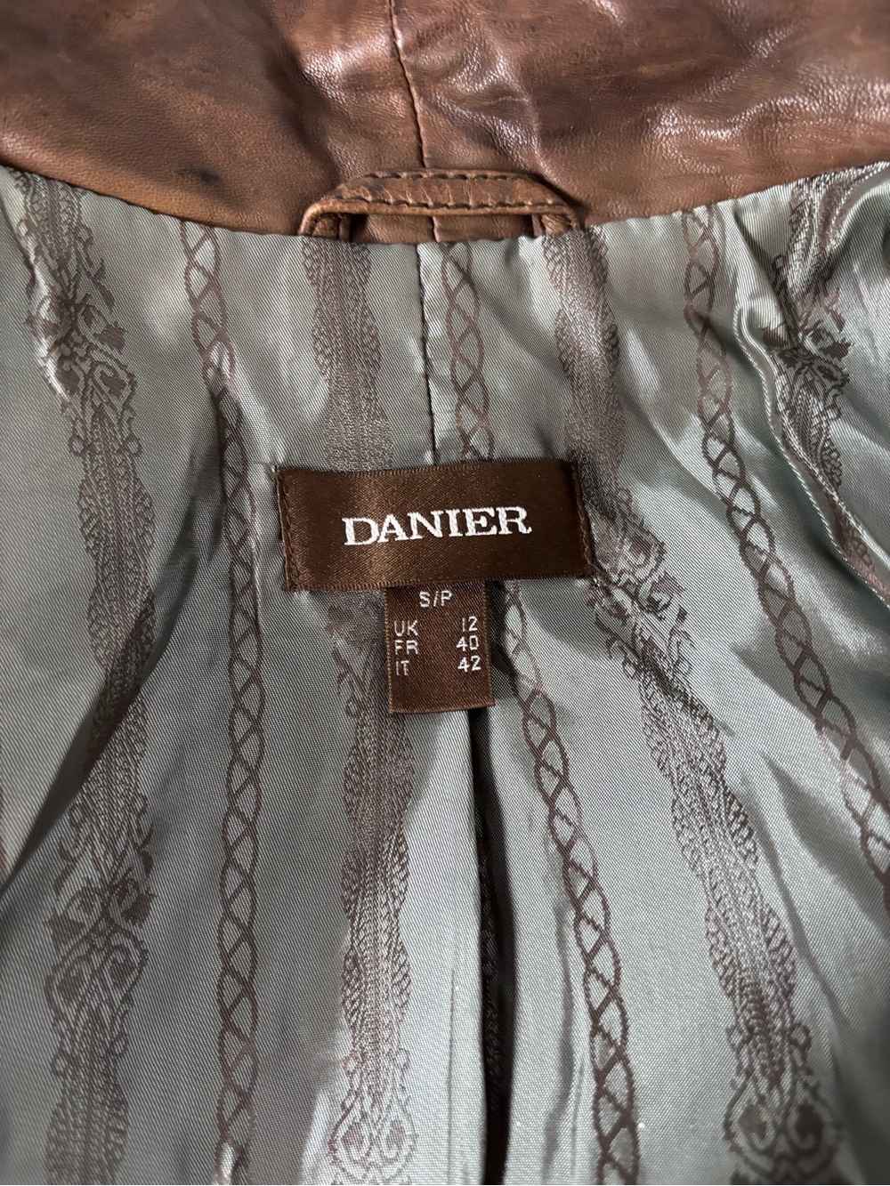 Danier Brown Asymmetrical Leather Moto Jacket - Picture 12 of 16